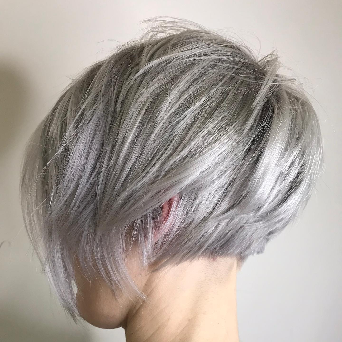 Wispy Inverted Pixie with Long Bangs