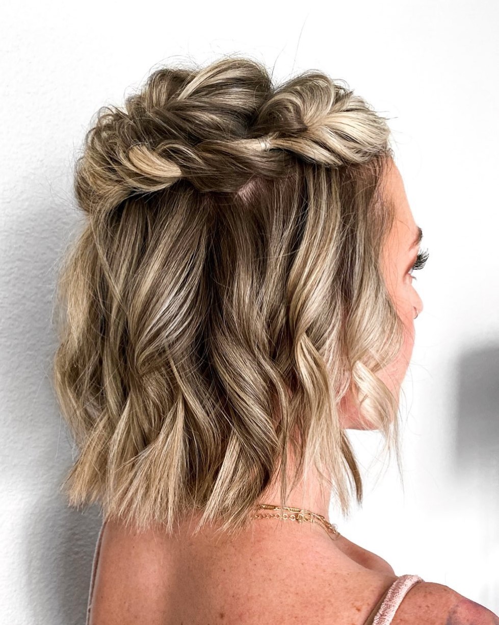 Twisted Half-Up Crown Braid