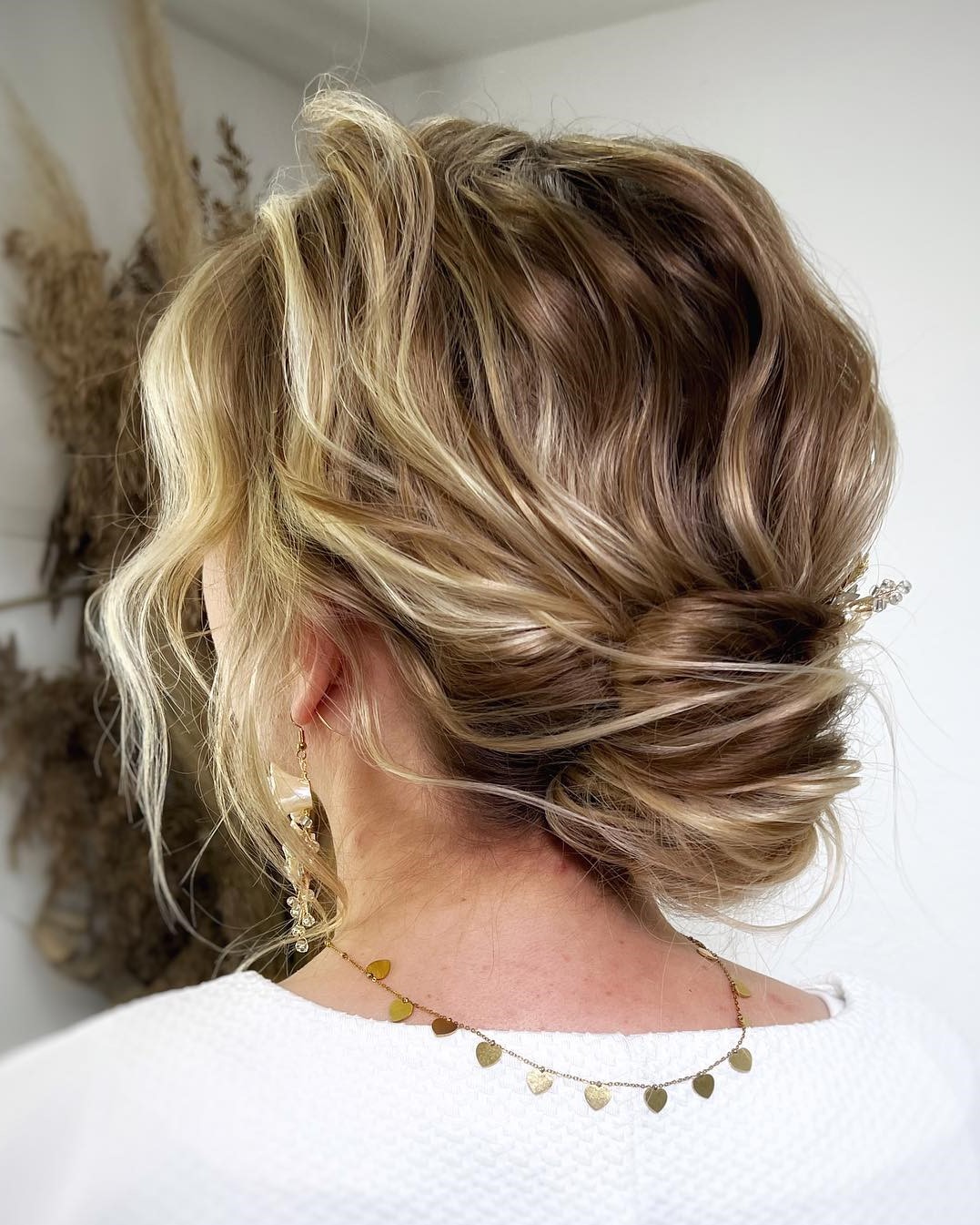 Messy Chignon for Short Hair