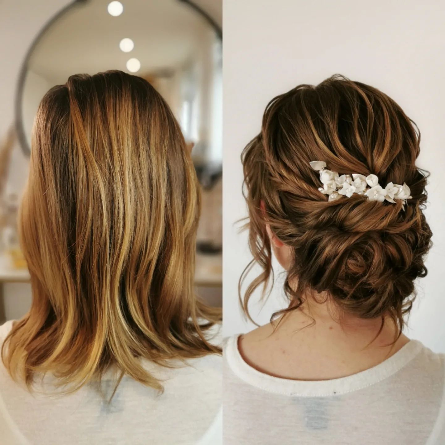 Wavy Tousled Updo for Wedding