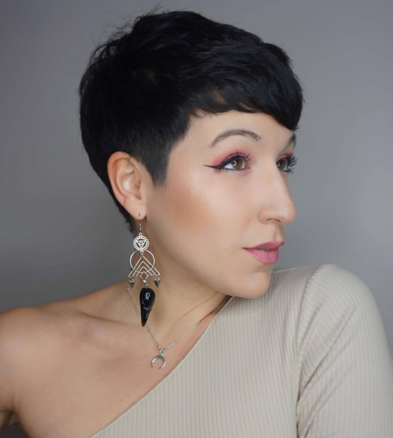 Asymmetrical Short Undercut Pixie