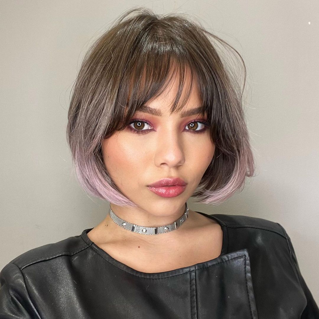 Short A-Line Bob with See-Through Bangs