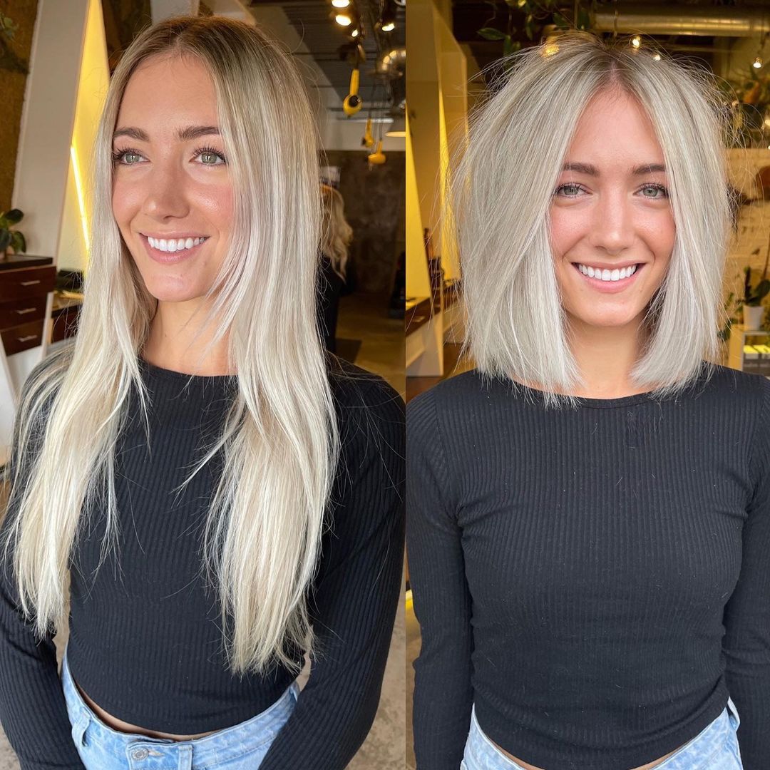 Wispy Blonde Bob for Fine Hair