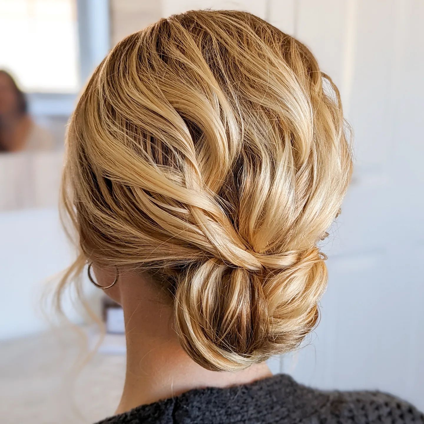 Wavy Chignon for Short Hair