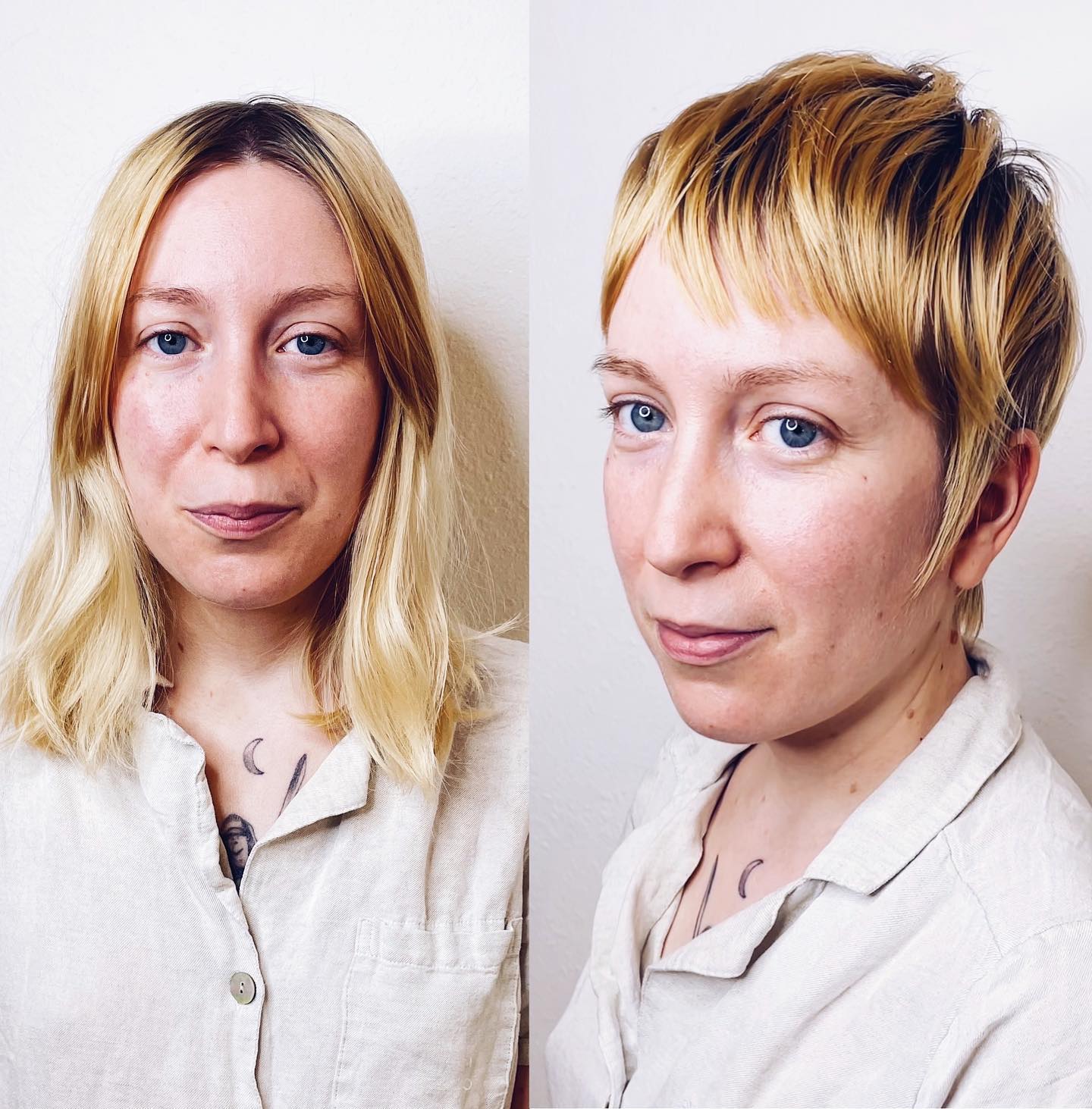 Basic Lob to Choppy Pixie Makeover