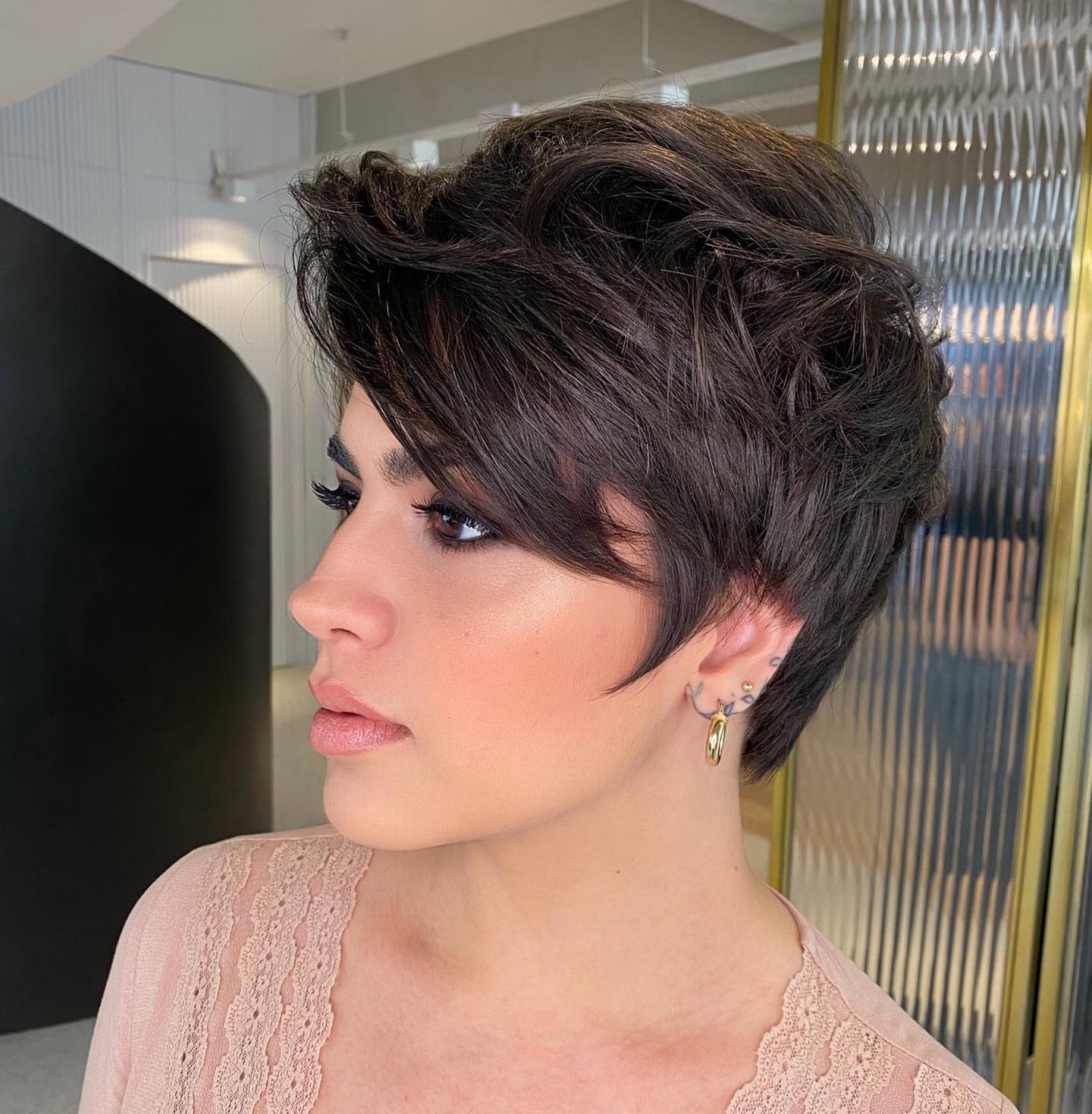 Long Layered Messy Pixie Cut