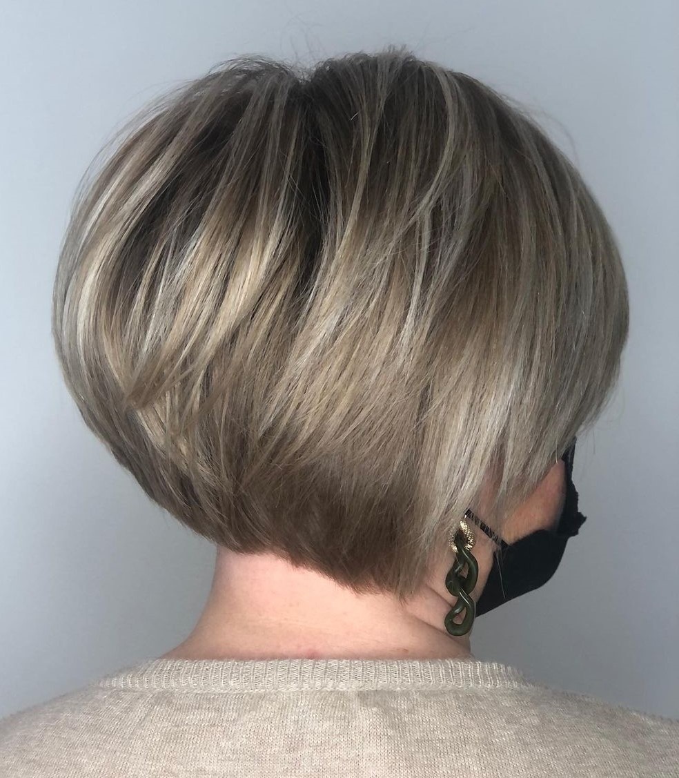 Soft Short Inverted Ash Bronde Bob